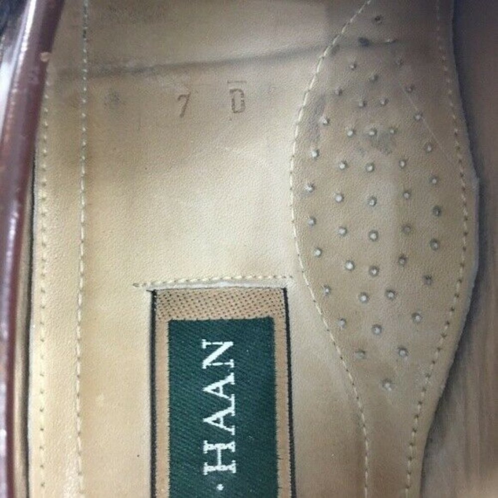 (SOLD) Cole Haan Mens Brown Leather Loafer Shoes - Picture 5 of 7